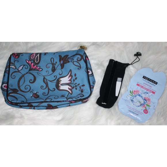 Women's Estee Lauder Cosmetic Bag + Facial Trimmer + Gel Cream Facial Mask New - Picture 1 of 4